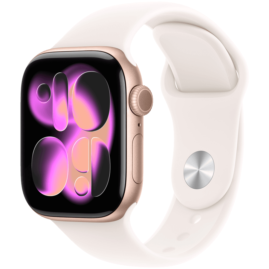 Apple Watch Series 11 GPS 42mm Rose Gold Aluminium Case with Light Blush Sport Band - M/L