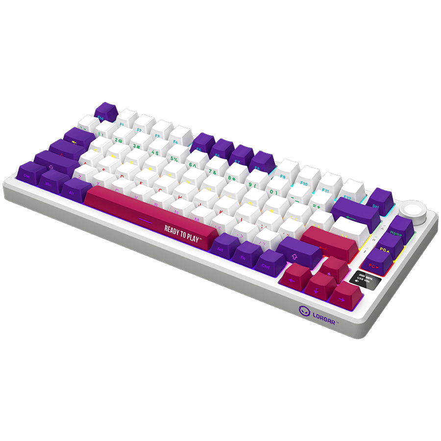 LORGAR KBP7075W, Wireless 75% Mechanical Gaming Keyboard Pro, White, EN/RU layout 2
