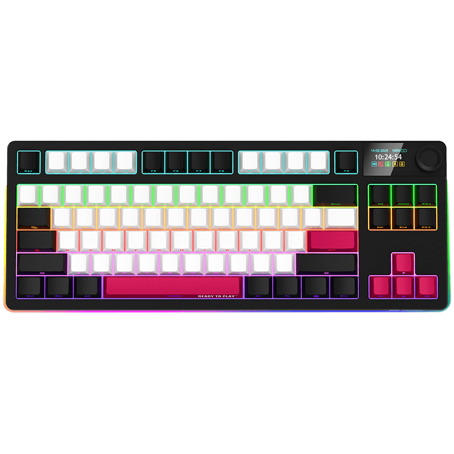 LORGAR KBP70TKLW, Wireless TKL Mechanical Gaming Keyboard Pro, Black/red, EN/RU layout