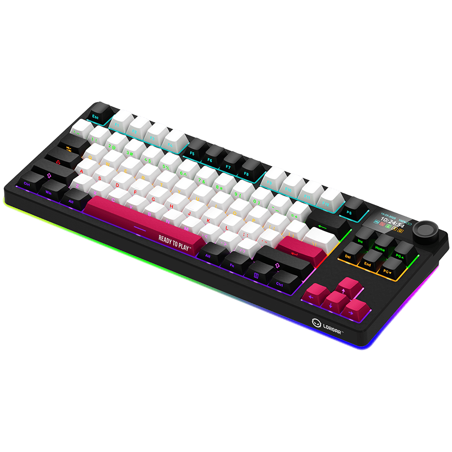 LORGAR KBP70TKLW, Wireless TKL Mechanical Gaming Keyboard Pro, Black/red, EN/RU layout 2