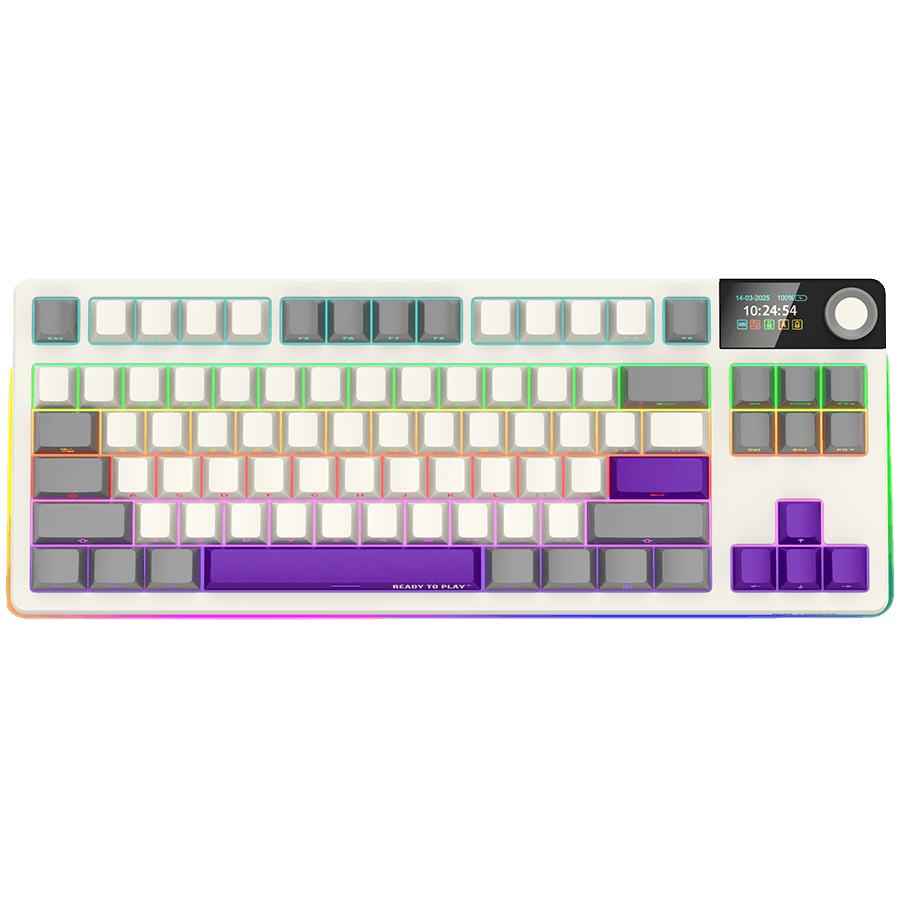 LORGAR KBP70TKLW, Wireless TKL Mechanical Gaming Keyboard Pro, Beige, EN/RU layout