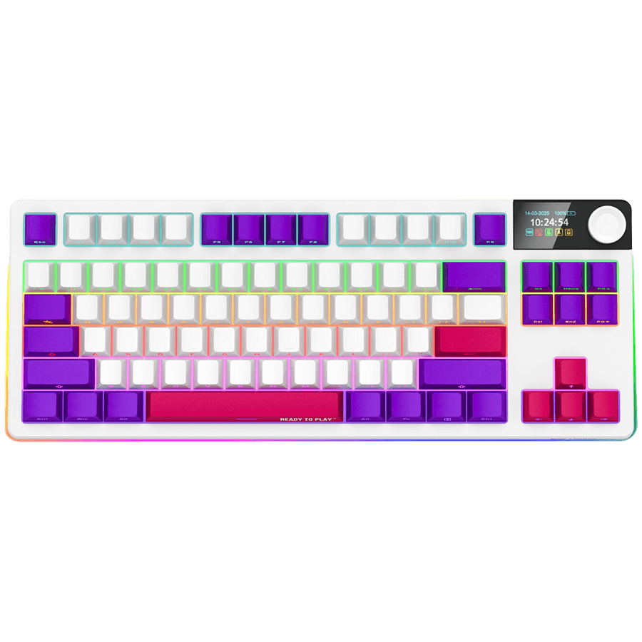 LORGAR KBP70TKLW, Wireless TKL Mechanical Gaming Keyboard Pro, White, EN/RU layout