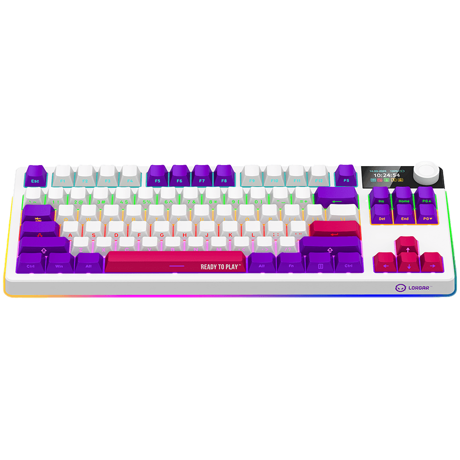 LORGAR KBP70TKLW, Wireless TKL Mechanical Gaming Keyboard Pro, White, EN/RU layout 3