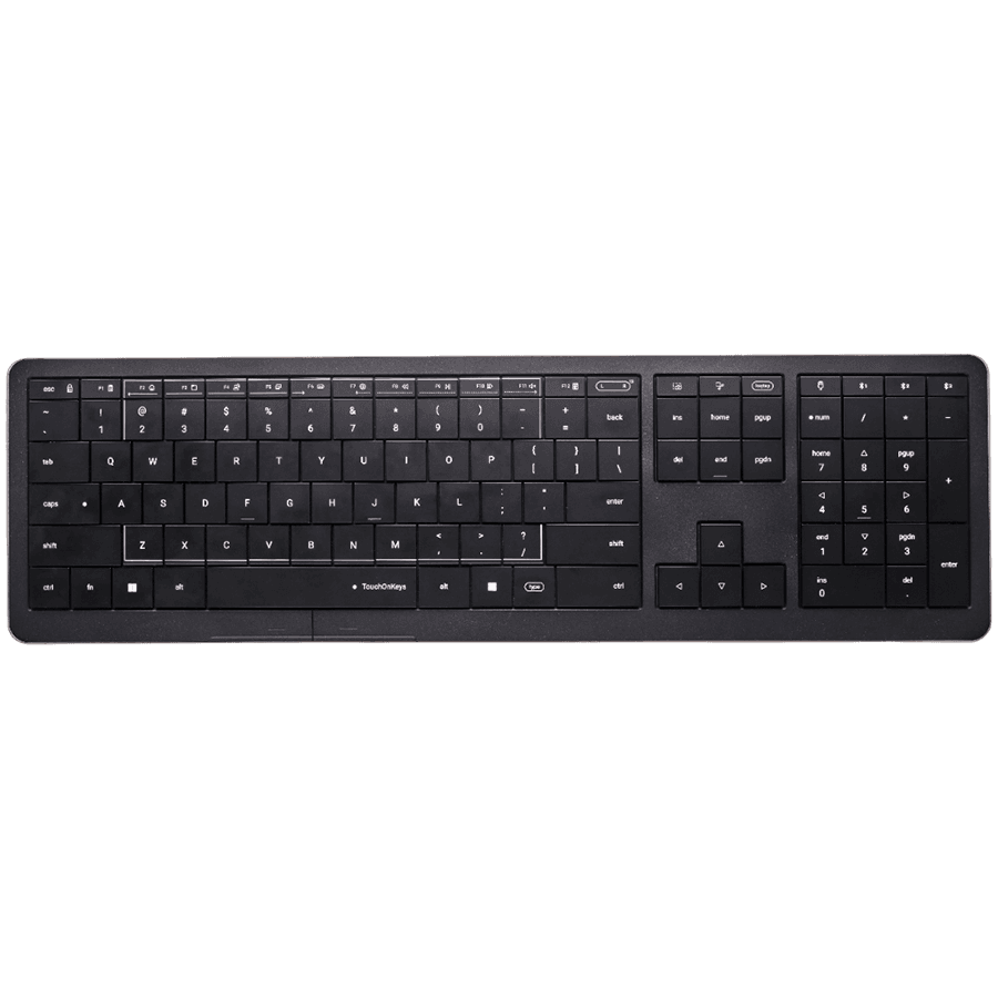 CLEVETURA CLVX 1 Touch-On-Keys AI Wireless Keyboard, ANSI US Windows Layout, Scissor Switches, Aluminum Chassis, Interactive RGB, Windows/Linux/MacOS support