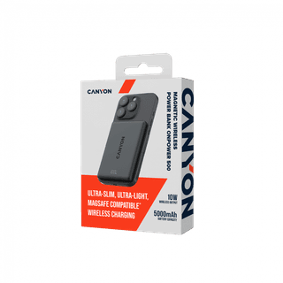 CANYON magnetic power bank OnPower 500 PD20W 5000mAh Aluminium Interstellar Black