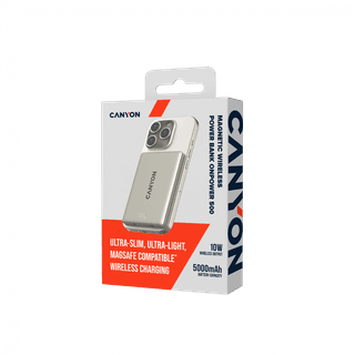 CANYON magnetic power bank OnPower 500 PD20W 5000mAh Aluminium Star Grey