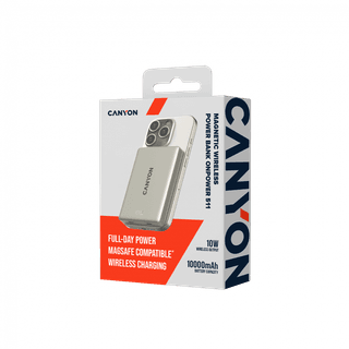 CANYON magnetic power bank OnPower 511 PD20W 10000mAh Aluminium Star Grey