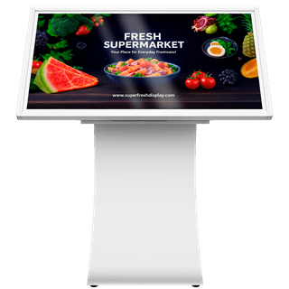 Prestigio Solutions IDS Indoor Totem Tilted 43 inches, 4K (3840x2160), Android 11: RK3399B/4GB/64GB, IR10TP, Power Plug EU.