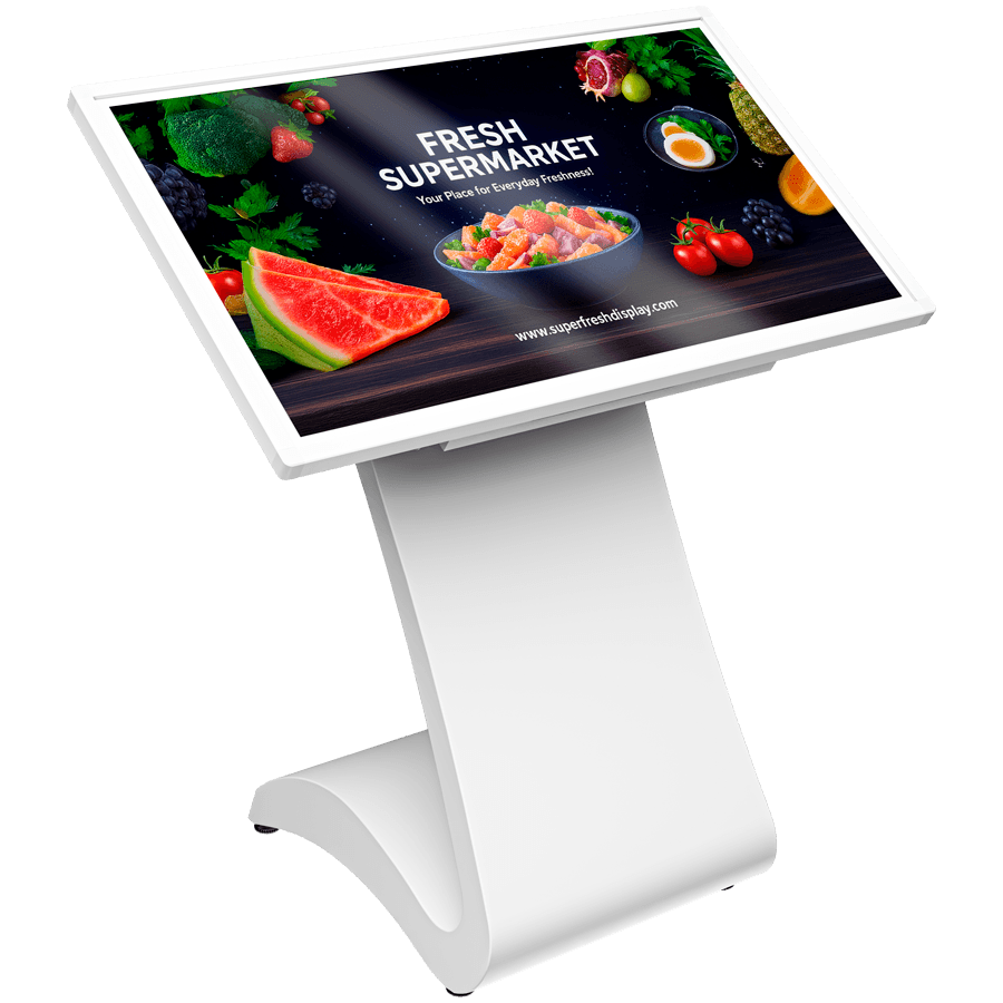 Prestigio Solutions IDS Indoor Totem Tilted 43 inches, 4K (3840x2160), Android 11: RK3399B/4GB/64GB, IR10TP, Power Plug EU. 3