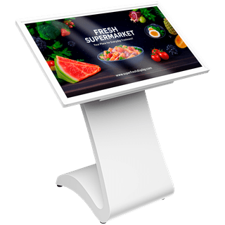 Prestigio Solutions IDS Indoor Totem Tilted 43 inches, 4K (3840x2160), Android 11: RK3399B/4GB/64GB, IR10TP, Power Plug EU.