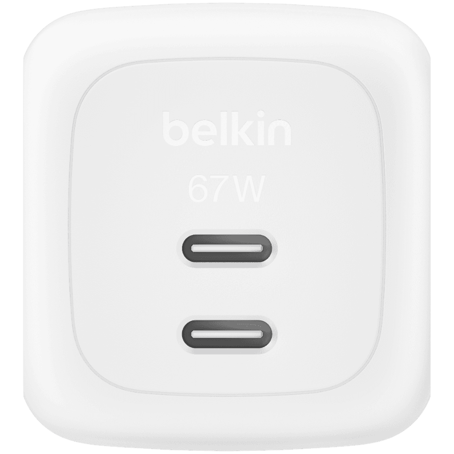 BELKIN 67w Dual USB-C PD wall Charger with PPS, White 2