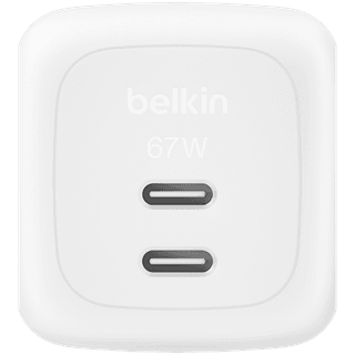 BELKIN 67w Dual USB-C PD wall Charger with PPS, White