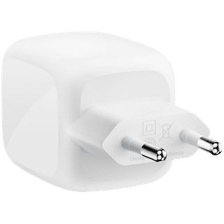 BELKIN 67w Dual USB-C PD wall Charger with PPS, White