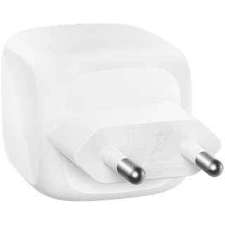 BELKIN 50w Dual USB-C PD wall Charger with PPS, White