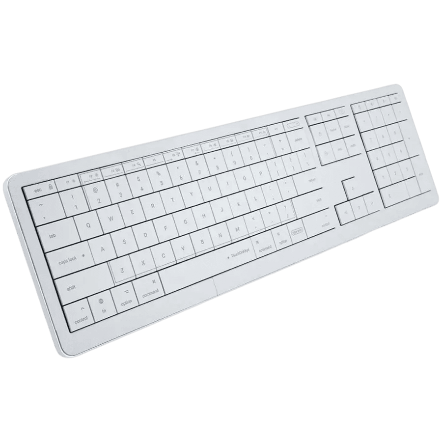 CLEVETURA CLVX 1 Touch-On-Keys AI Wireless Keyboard, ANSI US Mac layout, Scissor Switches, Aluminum Chassis, Interactive RGB, Mac/iPad/AppleTV/PC support