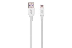 2E Сable USB-A > Lightning charge/data, 1m, Glow, white