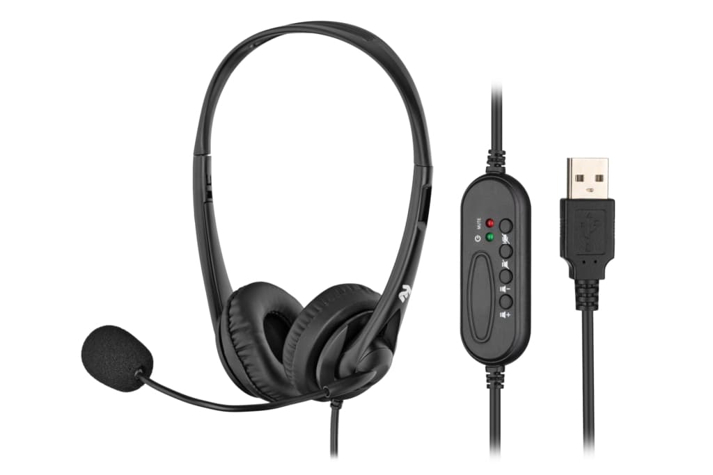 PC headset stereo On-ear 2E CH11 USB, omni-mic, 2m, black