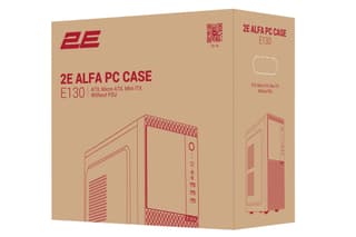 2E PC case Alfa E130 without PSU, 2xUSB3.0, 1xUSB2.0, 1x80mm, VGA 320mm, ATX, black