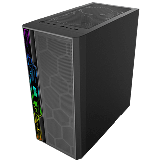 2E GAMING Computer case SPERO (G2052), MidT, 2xUSB2.0,1xUSB3.0, 1x120mm ARGB+strip,TG (side panel),without PSU,black
