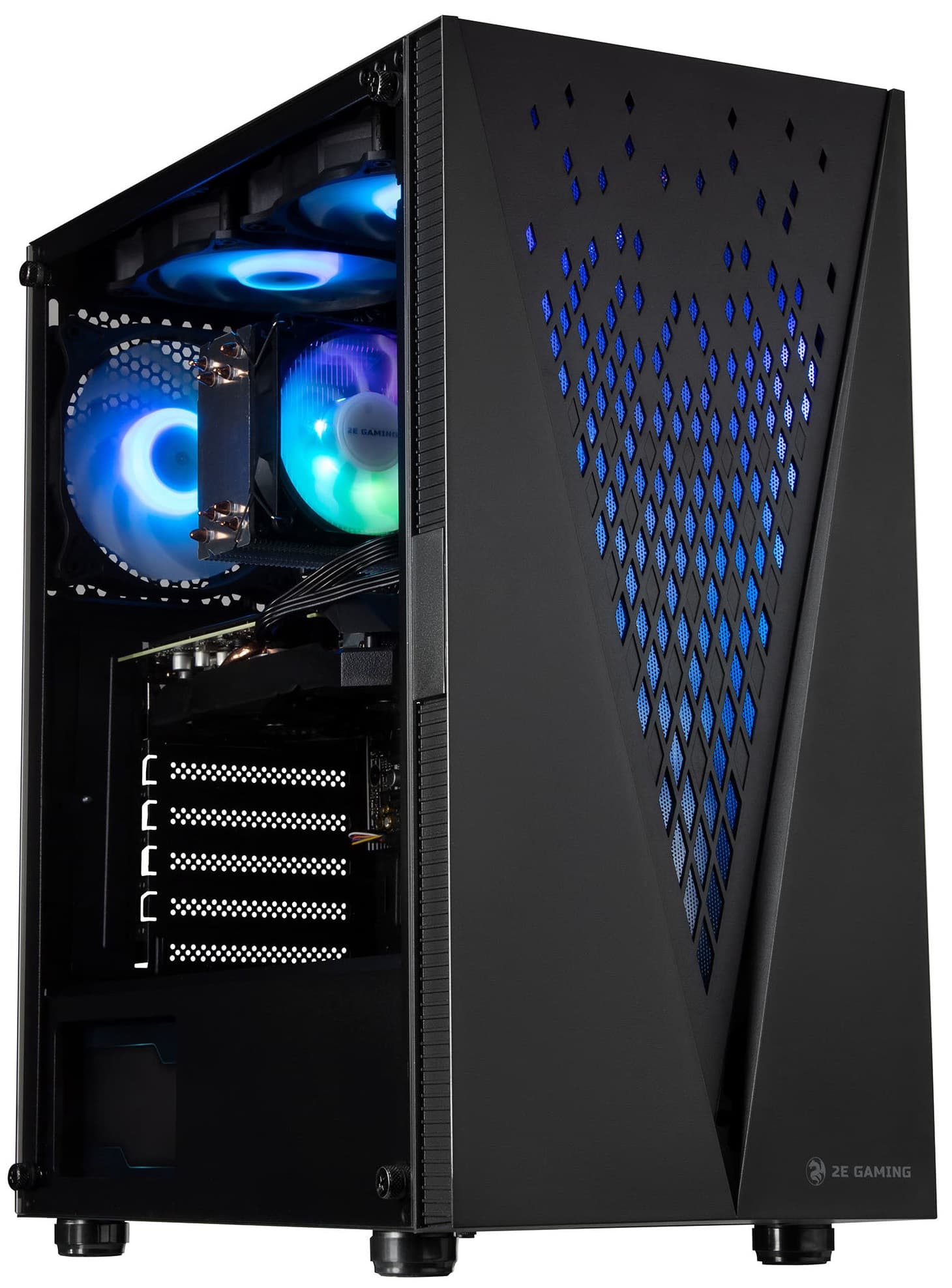 2E GAMING Computer case GALAXY (G2055) MidT, 2xUSB2.0,1xUSB3.0, 3x120mm ARGB+strip,TG (side panel),without PSU,black