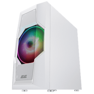 2E GAMING Computer case TURBO (G2057W) , MidT, 2xUSB2.0,1xUSB3.0, 1x200+3x120ARGB,TG (side panel),without PSU,whiteMidT