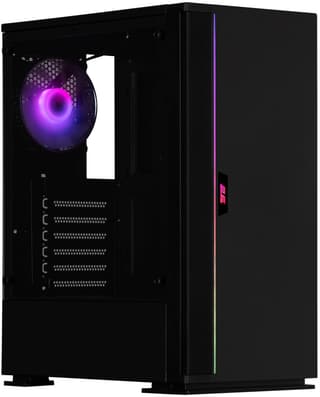 2E Gaming Computer case Infinity G205A, without PSU, 2xUSB 3.0, 1xUSB Type-C, 1x120mm ARGB, 2x120mm, ARGB strip, TG Side Panel, ATX, Black