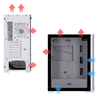 2E GAMING PC case Virtus Neo G3301NW without PSU, 2xUSB3.0, 1xUSB2.0, 3x140mm ARGB, 1x120mm ARGB, VGA 340mm, LCS ready, controller with remote, TG Side Panel, ATX, white