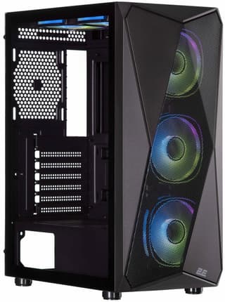 2E GAMING PC case Aruba G3313B, without PSU, 1xUSB3.0, 2xUSB2.0, 5x120mm ARGB, VGA 300mm, LCS ready, HUB, TG Side Panel, ATX, black