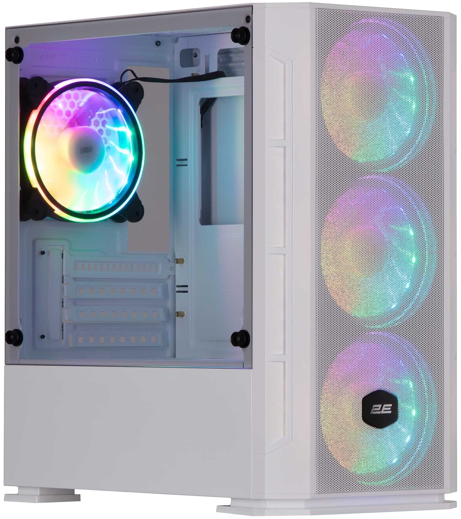 2E GAMING Computer case CALLEO (GB700) MiniT, Micro ATX,Mini ITX,2xUSB2.0,1xUSB3.0,4x120mm ARGB, TG (side panel), without PSU, black