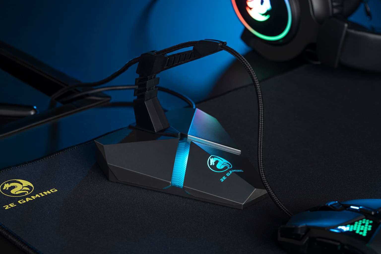 2E GAMING Mouse Bungee 4in1 Scorpio, LED, silver - 2