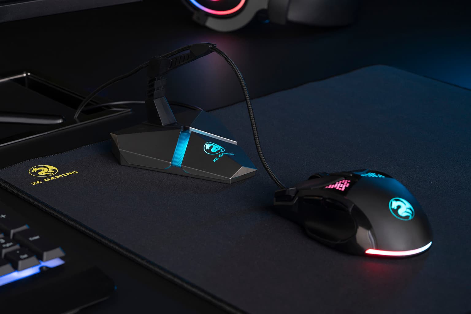 2E GAMING Mouse Bungee 4in1 Scorpio, LED, silver - 4