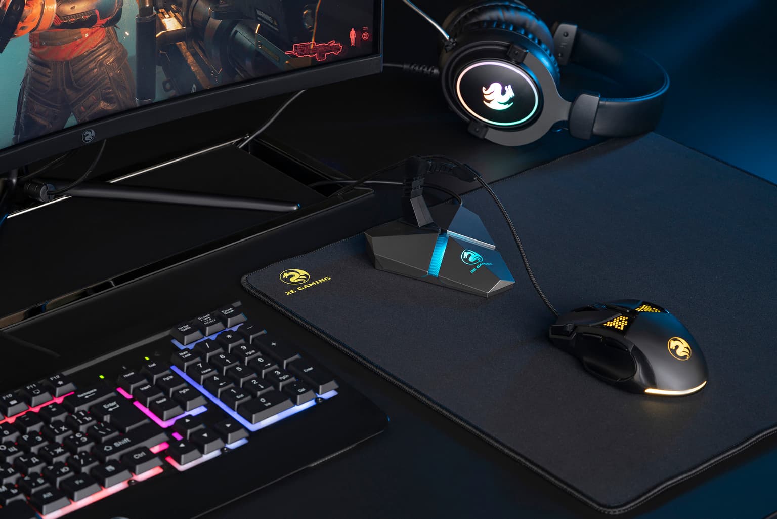 2E GAMING Mouse Bungee 4in1 Scorpio, LED, silver - 6