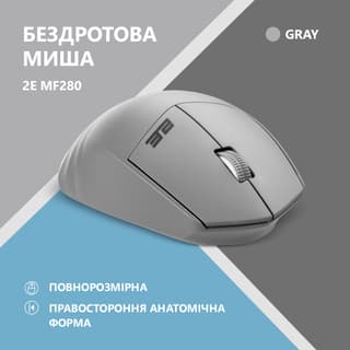 2E Mouse MF280 Silent, WL/BT, grey - 7