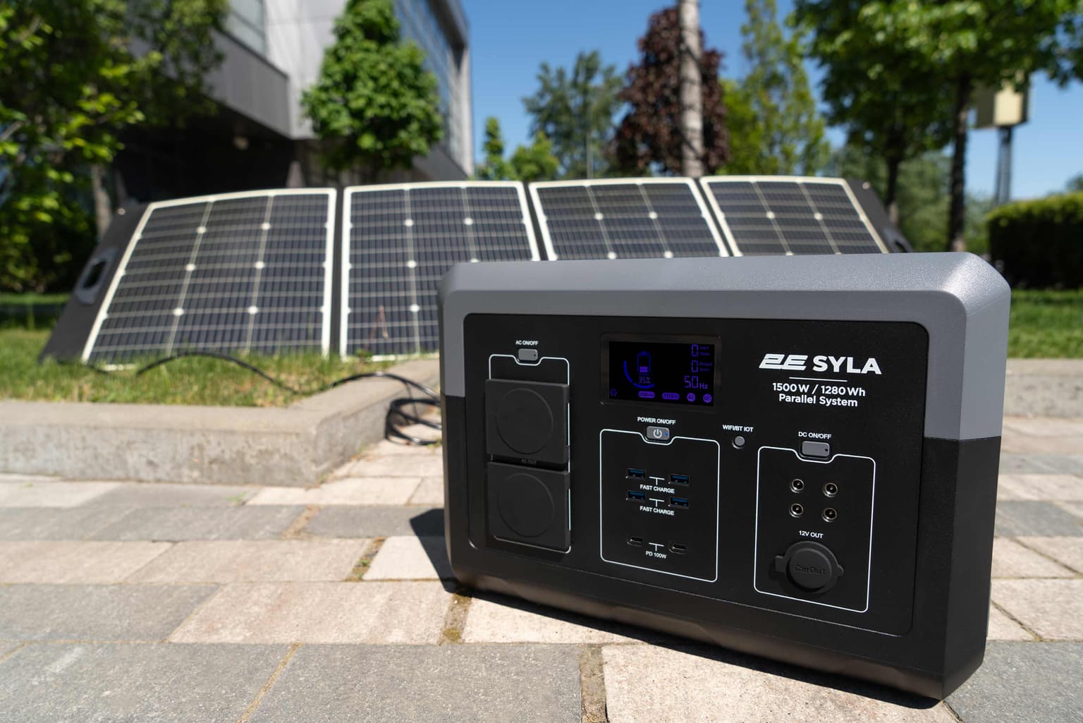 2E Portable Power Station Syla, 1500 W, 1280 Wh, WiFi/BT, Parallel System, Fast Charging - 2