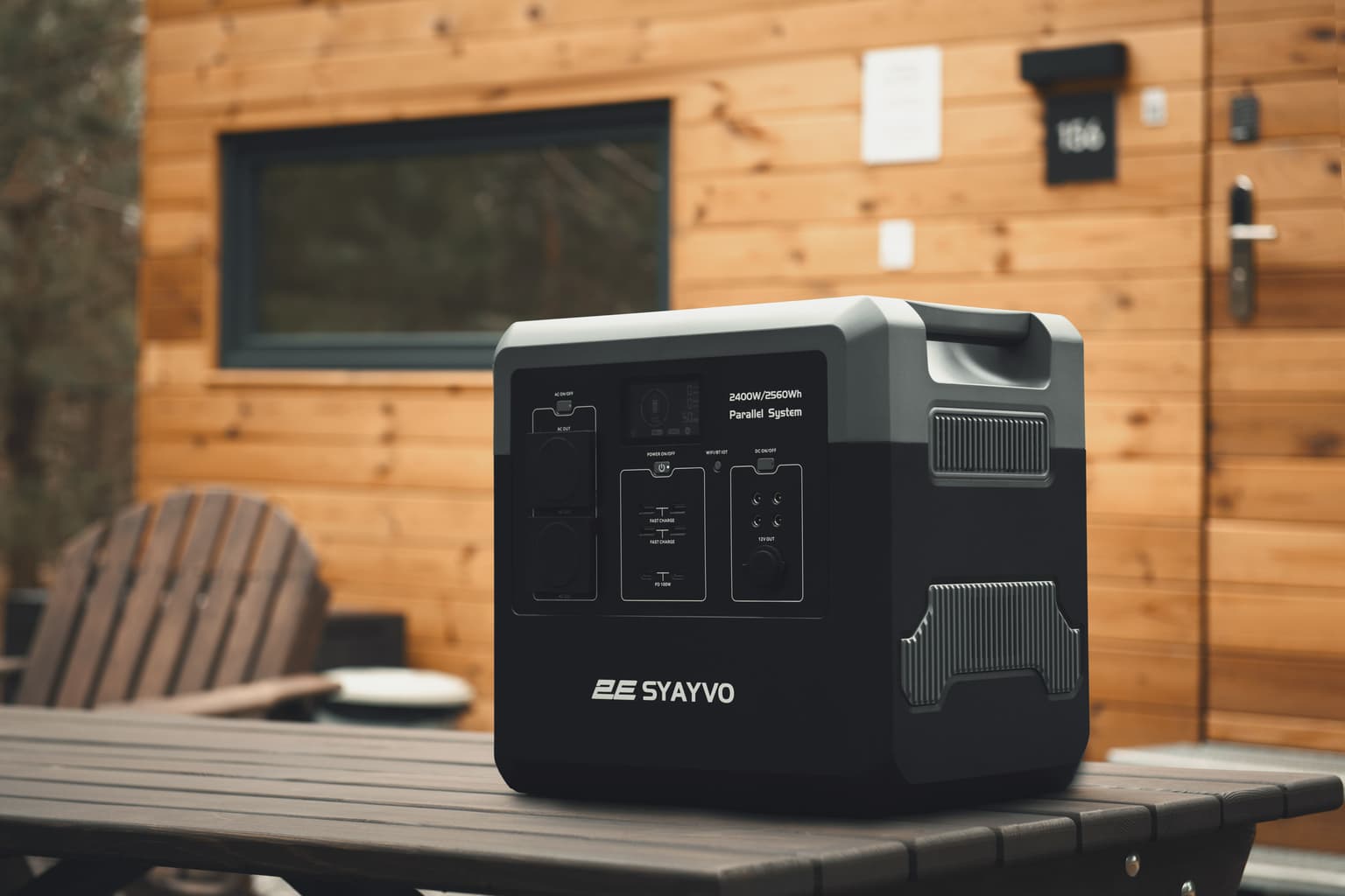 2E Power Station Syayvo 2400W/2560Wh, WiFi/BT, Parallel System, Fast Charging - 5