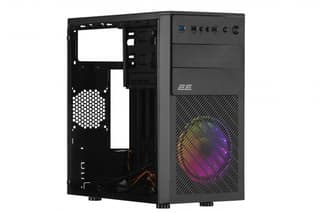 2E PC case Basis RD850 without PSU, 1xUSB3.0, 2xUSB2.0, 1x120mm ARGB, VGA 290mm, Metal Side Panel, mATX, black