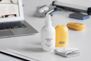 2E Cleaning kit PILL for office equipment (liquid 140ml, whipe 20cm), white-yellow - 4