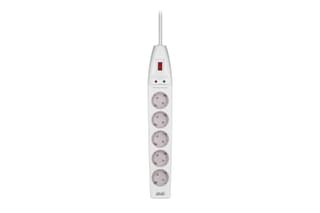 2E Power strip with surge protector 5xType F, 3x1.5mm2, 16A, 2m, white - 4