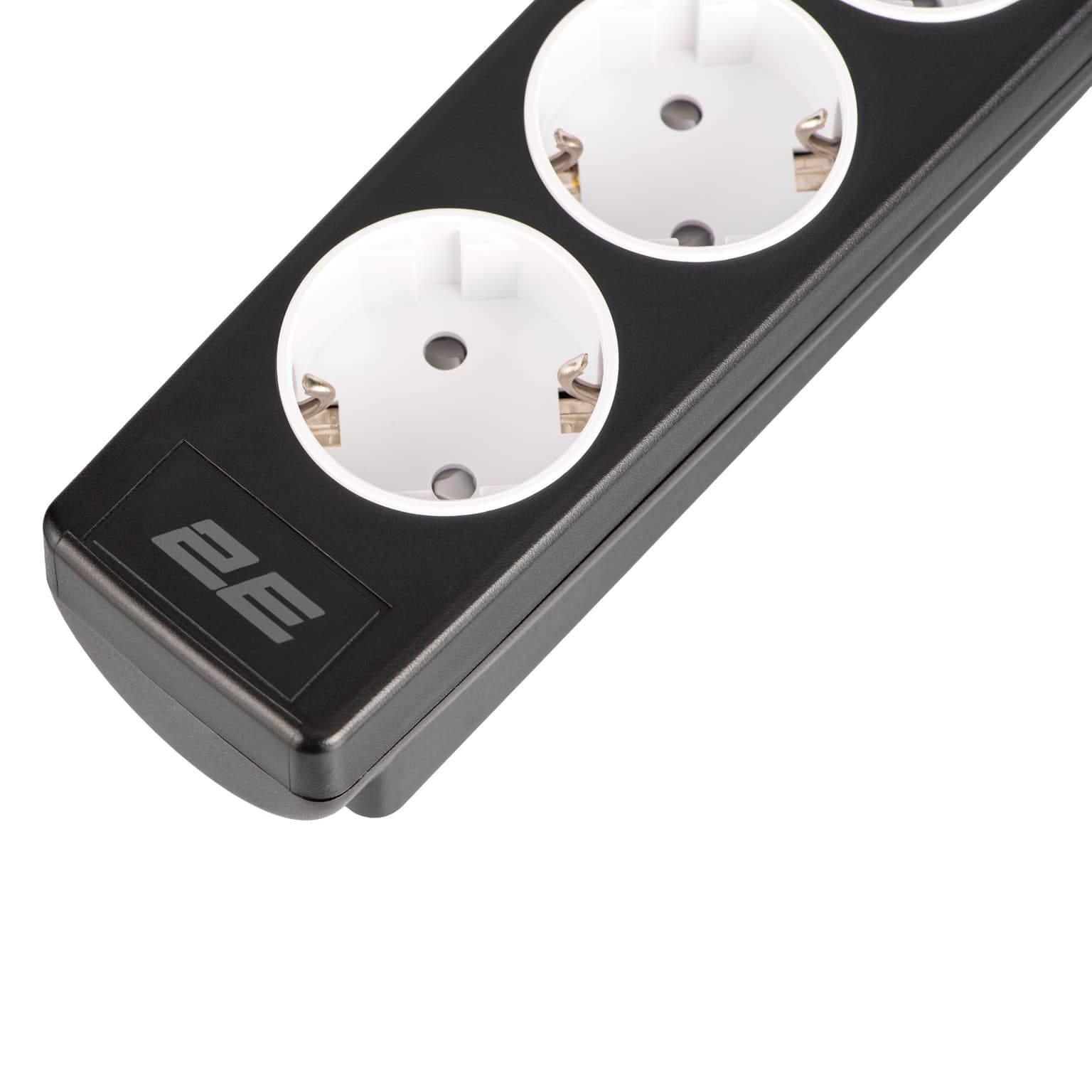 2E Power strip with surge protection, 5m, 5xTypeF, 16A, black - 5