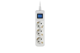 2E Power strip 1.5m, 3xTypeF, 16A, white - 5