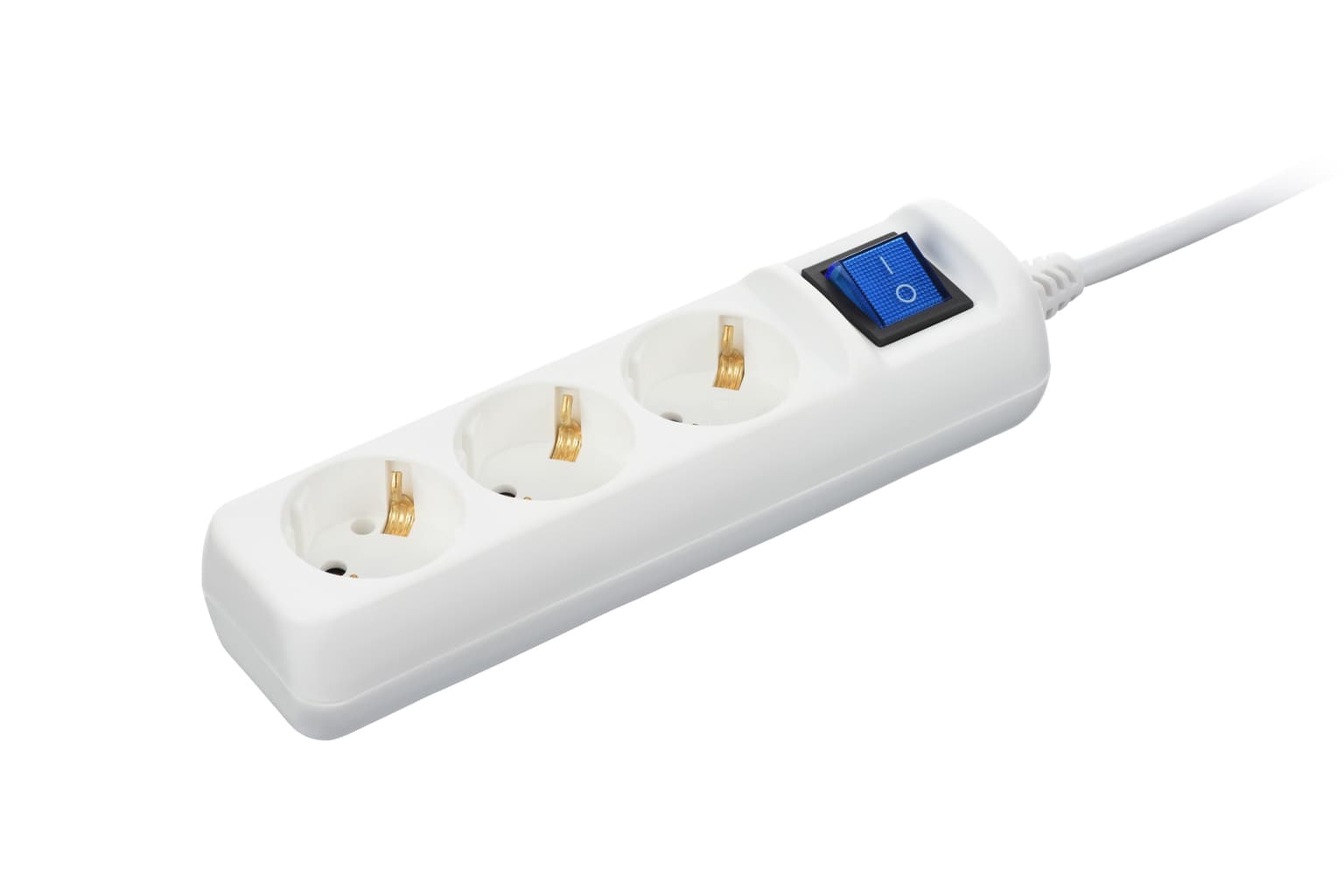 2E Power strip 1.5m, 3xTypeF, 16A, white - 6