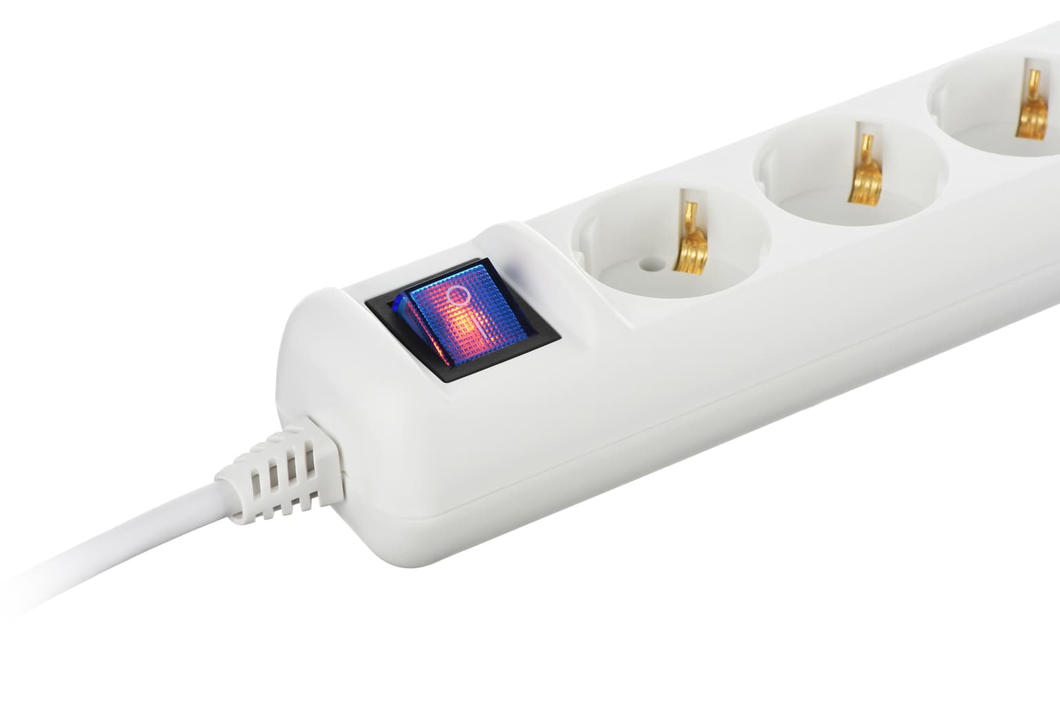 2E Power strip 1.5m, 3xTypeF, 16A, white - 1