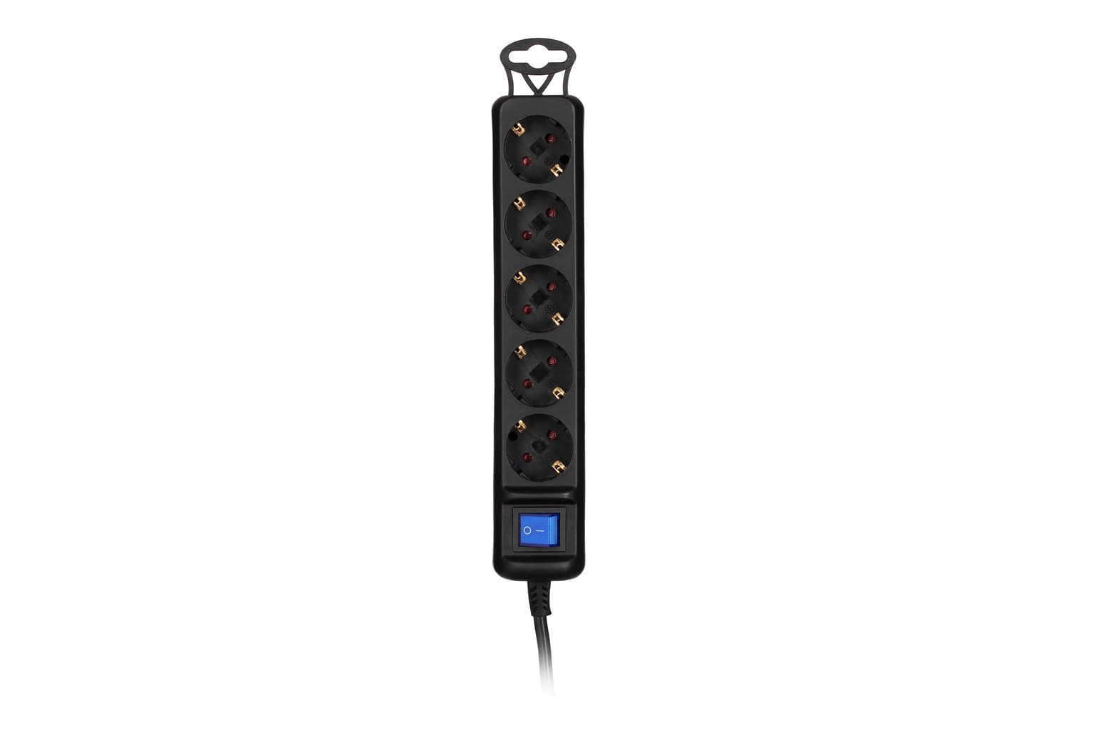 2E Power strip 1.5m, 5xTypeF, 16A, black - 6