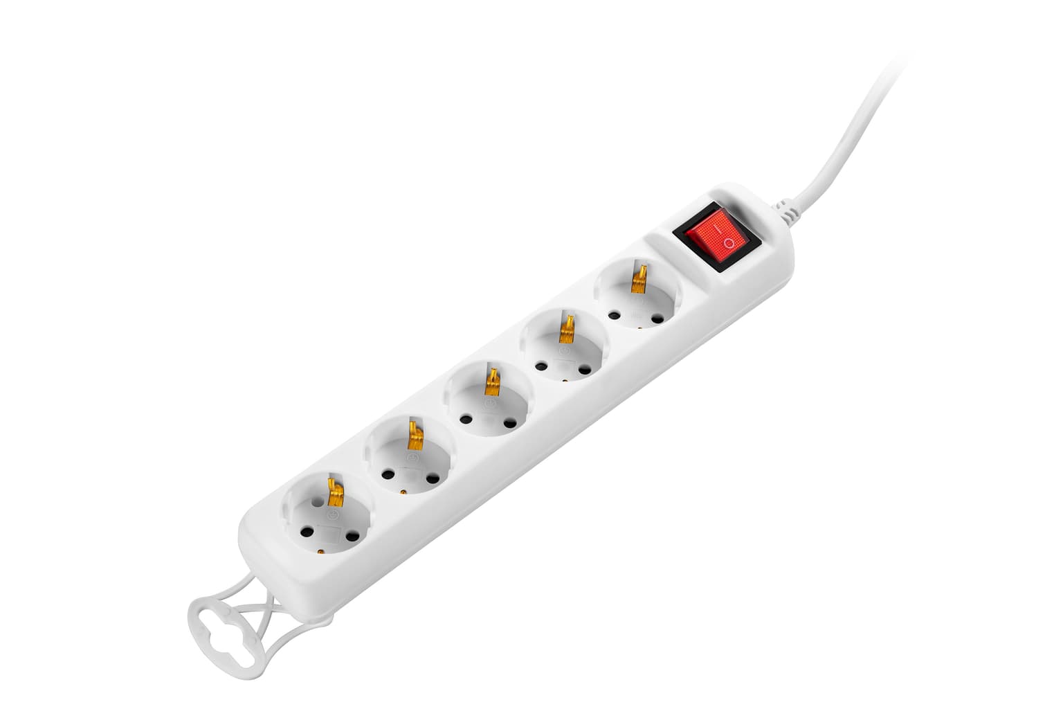 2E Power strip 1.5m, 5xTypeF, 16A, white - 4