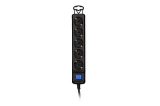 2E power strip 5XSchuko switch, 3G*0.75mm2, 1.8m, Black - 4