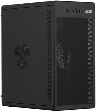 2E-V285B-400, PC case 2E Credo V285B-400 with PSU 2E ATX400, 1xUSB3.0, 1х USB 2.0, 1xUSB Type-C, 1x120mm, VGA 300mm, mATX, black