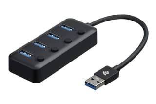 2E USB-A to 4*USB3.0, Hub with switch, 0.25m