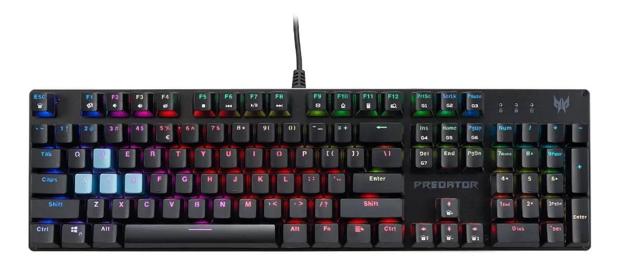 Acer keyboard Predator Aethon 303, PKW200, USB, Black, retail pack, US int.