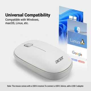 Acer Wireless Bubble Mouse, AMR100, White, retail pack - 7