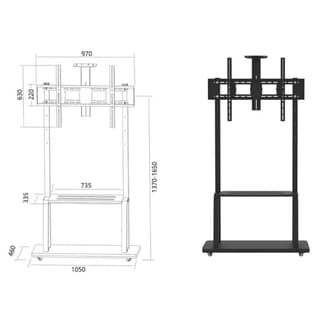 Allscreen C1800, 42"-100", TV Mount With Roller, Black — 6
